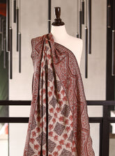 Royal Fashion Embroidered Woolen Shawls - RF25SH A6TLC005 Rust